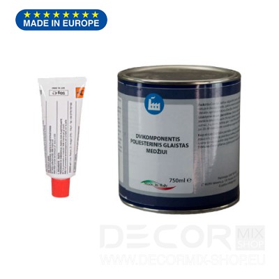 2K poliesterinis glaistas skaidrus 750ml